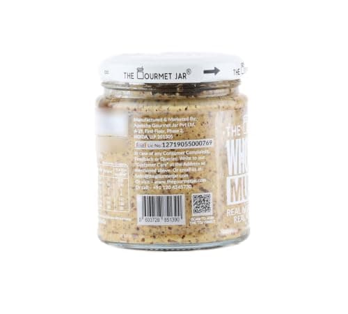 The Gourmet Jar Wholegrain Mustard| 170g| 100% Natural, No Preservatives, No Artificial Colors, No Artificial Flavouring agent| No Refined Sugar| Keto-Friendly| No Trans-fat| Traditional French style| Made with Red wine and Apple Cider Vinegar| Perfect condiment for your sandwiches, hotdogs and burgers| Pack of 1 — image 8