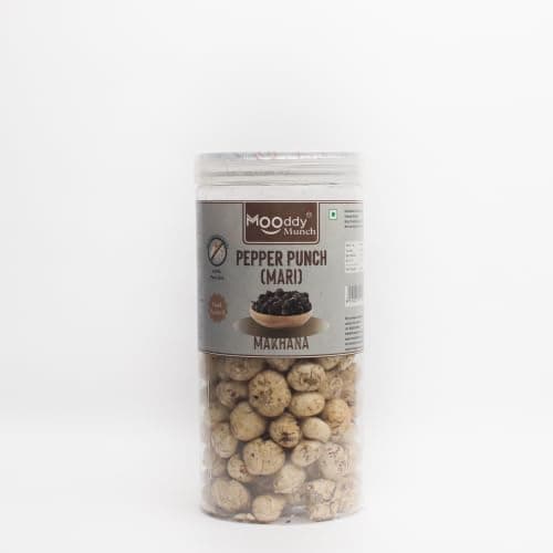 Mooddy Munch Pepper Punch (Mari) Jain Flavour & Roasted Makhana(70gm) Jain Variety, No Onion No Garlic