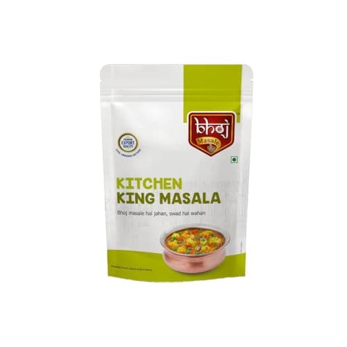 Bhoj Satvik Masala Festival 7 in 1 Combo | 1 Kheer Premix Jar + 6 Masalas Zip lock Pouches |200g Each: Kheer Premix, Shahi Paneer Masala, Kashmiri Laal Mirchi Powder, Kitchen King Masala, Paratha, Pav Bhaji, Chole Masale (All Jain Friendly) — image 4