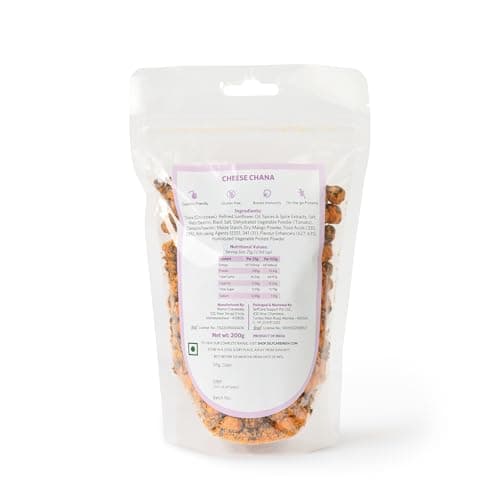 SelfCare By Suman Agarwal Cheese Chana Pack of 1 200g | Healthy - Roasted - Gluten free | Snacks - Namkeen - Grocery | Crispy - Chatpata - Tea time Snacking | Travel & Jain Friendly — image 8