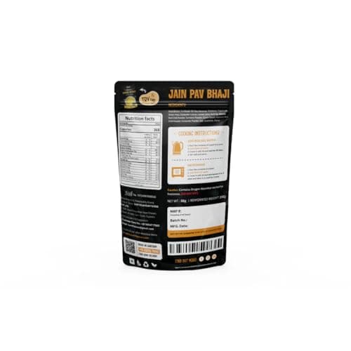 Surtiflavour Authentic jain Pav Bhaji 250 gram Indian Culinary Delight Instant Ready-to-Eat Jain Dish | Gluten-Free | Preservative-Free | Just Add Hot Water | Rich Taste & Aroma (Pack of 2) — image 3