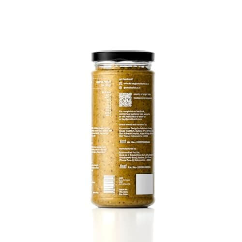 SMALLBATCH Stone Ground Yellow Chilli & Honey Mustard, Authentic Mustard Seeds, Gourmet Condiment, Sauce, Spread, Dip, Salad Dressing, No Preservatives, Pure Veg - 200g — image 3