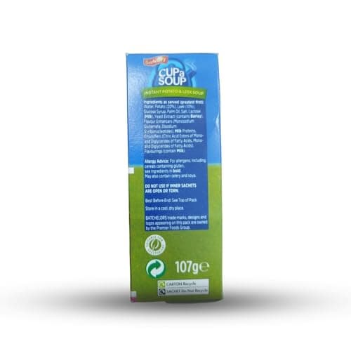 Batchelors Cup A Soup Creamy Potato & Leek Instant Soup Sachets, 107g (4 Pack) | Just Add Hot Water | Low Fat Vegetarian Mix | No Artificial Preservatives — image 4