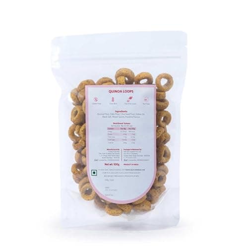 SelfCare By Suman Agarwal Quinoa Loops Pack of 1 100g | Healthy & Non Fried | Savoury - Snacks - Namkeen - Grocery | Spicy Crunchy & Chatpata - Tea time Snacking | Diabetic Jain & Travel Friendly — image 8