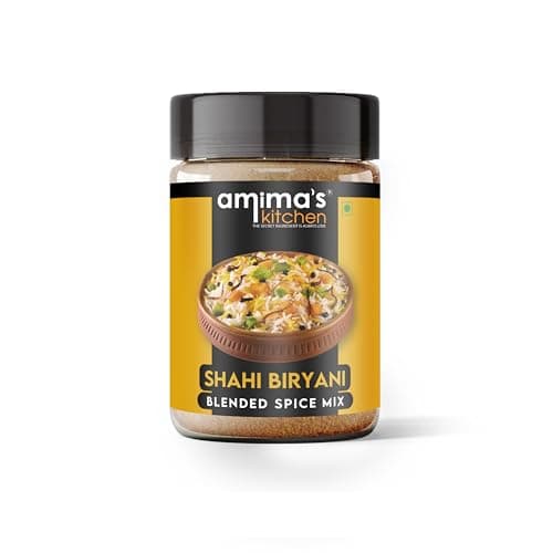 Amima's Kitchen Shahi Biryani Jain Spice Mix (No Onion No Garlic) – 100 Grams | Blended Spice Mix | For Healthy and Delicious Cooking | No Synthetic Flavour & Color | Ready Masala Powder