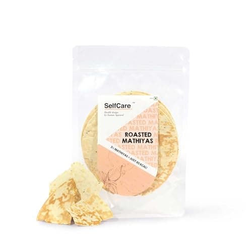 SelfCare by Suman Agarwal Roasted Mathiyas Pack of 1 125g | Healthy & Gluten Free | Savoury - Snacks - Namkeen - Grocery | Mid Day - Workout - Tea time Snacking | Jain & Travel Friendly