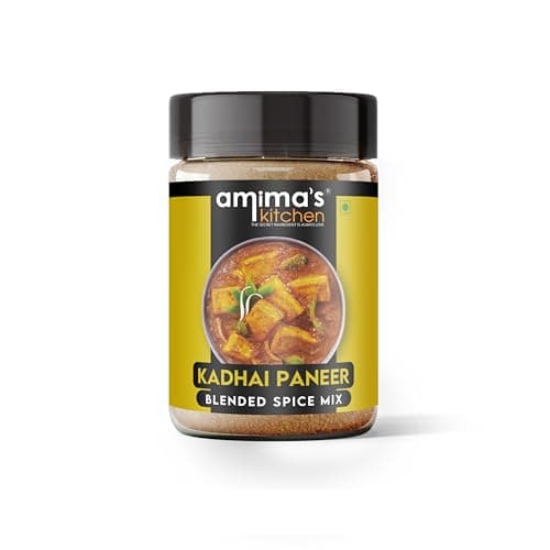 Amima's Kitchen Kadhai Paneer Masala Powder – 100 Grams | Blended Spice Mix | For Healthy and Delicious Cooking | No Synthetic Flavour & Color | Ready Jain Spice Mix (No Onion No Garlic)