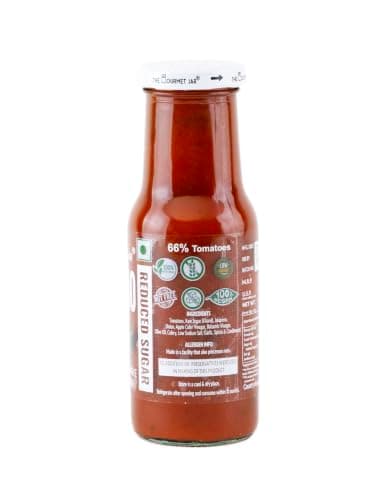 The Gourmet Jar Jalapeno Ketchup 225g| 100% Natural, No Preservatives, No Artificial Colors, No Artificial Flavouring agent| No Refined Sugar| Low Calorie| No-trans-fat| Healthy ketchup| Made with Fresh Tomatoes and Jalapenos| Homemade taste| Hot, Sweet & Spicy| Pack of 1 — image 8