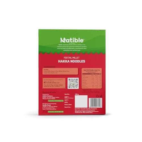 Natible Foxtail Millet Noodles I No Maida I No MSG I Not Fried I Easy & Ready To Cook Healthy Noodles (Pack of 1, 180gms, Foxtail Millet noodles) — image 6