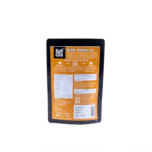 SPILL THE CURRY Puneri Misal Jain Ready to Eat | No Onion No Garlic | Authentic Maharashtrian Misal | Freeze-Dried Instant Meal | Pure Ghee, No Preservatives, MSG-Free | Travel & Hostel Friendly | Combo Pack of 5 (55g Each) — image 2