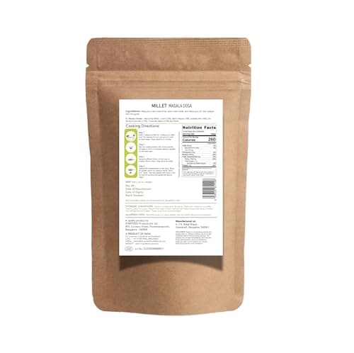 Forgotten Foods Millet Masala Dosa 400g - Wheat Free Instant Dosa Mix with Kodo and Little Millets - High Fiber, Plant Proteins, Low GI, No Soda, No Preservatives - Makes 15 Dosas, Serves 5 — image 2