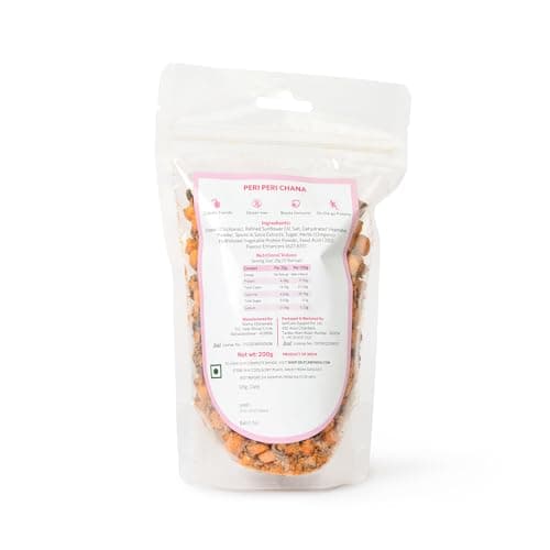 SelfCare By Suman Agarwal Peri Peri Chana Pack of 1 200g | Healthy - Roasted - Gluten free | Snacks - Namkeen - Grocery | Crispy - Chatpata - Tea time Snacking | Travel & Jain Friendly — image 8