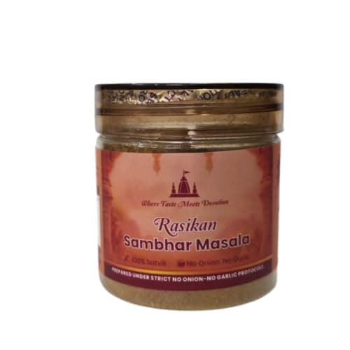 Rasikan Jain Satvik Masala Combo - Peri Peri, Kitchen King, Sambhar & Biryani Masala (320g)No Onion No Garlic | Freshly Ground Small Batch Spices | No Added Colour or Preservatives | Perfect for Bhog, Satvik & Everyday Cooking — image 4