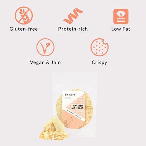 SelfCare by Suman Agarwal Roasted Mathiyas Pack of 1 125g | Healthy & Gluten Free | Savoury - Snacks - Namkeen - Grocery | Mid Day - Workout - Tea time Snacking | Jain & Travel Friendly — image 3