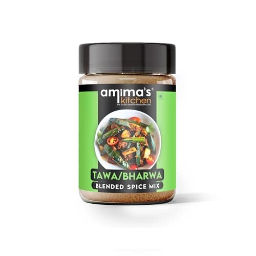 Amima's Kitchen Tawa/Bharva Jain Spice Mix (No Onion No Garlic) – 100 Grams | Blended Spice Mix | For Healthy and Delicious Cooking | No Synthetic Flavour & Color | Ready Masala Powder