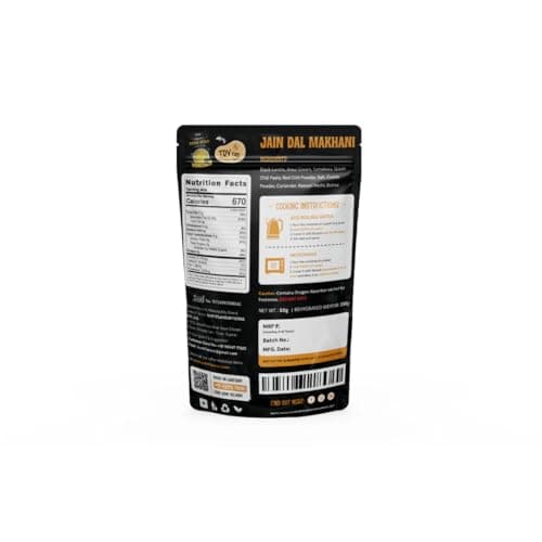 Surtiflavour Jain Dal Makhani, Ready to Eat, 250 Gram, Gluten-Free, Preservative-Free, Instant Indian Cuisine, Vegetarian (Pack of 3) — image 3