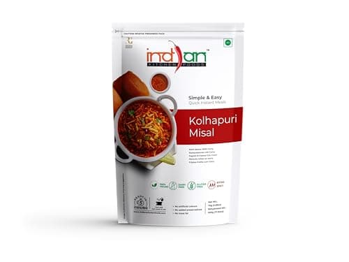 Indian Kitchen Foods Kolhapuri Misal - Freeze Dried, Gluten-Free, Ready-to-Eat Indian Vegan Meal