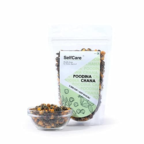 SelfCare By Suman Agarwal Poodina Chana Pack of 1 200g | Roasted - No Added Sugar - Gluten Free | Snacks - Namkeen - Grocery | Spicy Crunchy & Chatpata - Tae time Snakcing | Jain & Travel Friendly