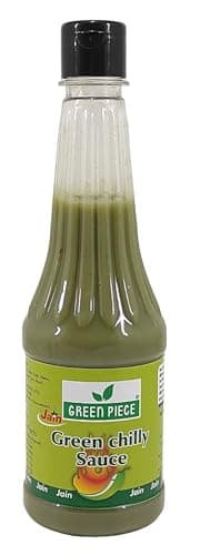Green Piece Jain Sauce With No Onion/Garlic Green Chilli Sauce/Catchup Sauce (500 ml)