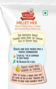 Jabsons Roasted Millet Mix 140g | Vegan & Gluten-Free Snack | High Protein, High Fiber | Roasted Namkeen — image 4