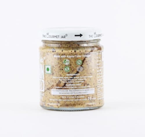The Gourmet Jar Wholegrain Mustard| 170g| 100% Natural, No Preservatives, No Artificial Colors, No Artificial Flavouring agent| No Refined Sugar| Keto-Friendly| No Trans-fat| Traditional French style| Made with Red wine and Apple Cider Vinegar| Perfect condiment for your sandwiches, hotdogs and burgers| Pack of 1 — image 7