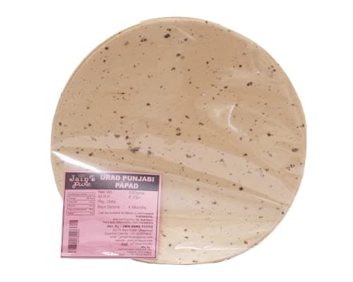 JAIN'S PURE URAD PUNJABI PAPAD 200 GM- HANDMADE (PACK OF 2)