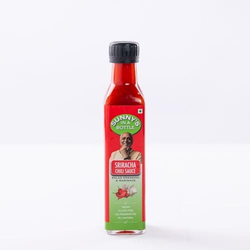 SUNNYS IN A BOTTLE – Sriracha Chili Sauce | Salad Dressing, Marinade & Sauce | 250ml | Vegan, Gluten-Free, No Preservatives | All Natural