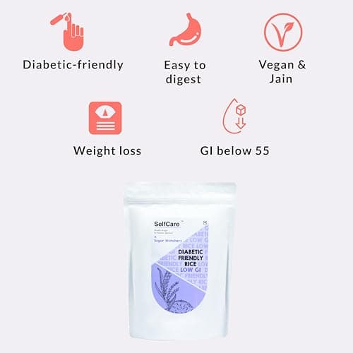SelfCare By Suman Agarwal Diabetic Friendly Low GI Rice Pack of 1-1kg | Dal - Vegetable - Biryani - Pulao | Low Glycemic Index - Healthy Diet - Regulate Blood Sugar - Weight loss | Vegan - Jain — image 4