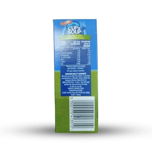 Batchelors Cup A Soup Creamy Potato & Leek Instant Soup Sachets, 107g (4 Pack) | Just Add Hot Water | Low Fat Vegetarian Mix | No Artificial Preservatives — image 3