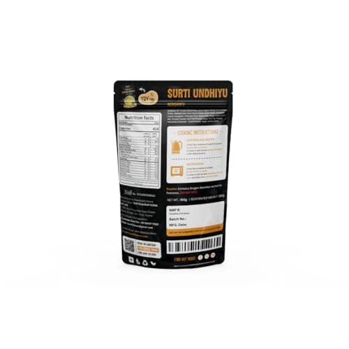 Surtiflavour Surti Undhiyu 250gram pack of 1Authentic Indian Culinary Delight Instant Ready-to-Eat Paneer Dish | Gluten-Free | Preservative-Free | Just Add Hot Water | Rich Taste & Aroma — image 3