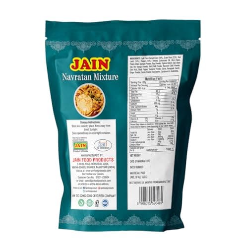 JAIN Navratan Mixture, Size - 360gm, Zipper Packing, Royal 9-Ingredient Indian Namkeen Blend with Crispy Textures & Bold Masala Flavours, Ready to Eat — image 2