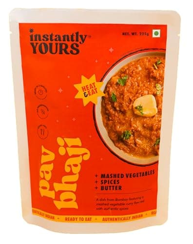 Instantly Yours Ready to Eat Pav Bhaji 450 gm (Pack of 2) | Hygiene Street Food | Just Heat and Eat | Mashed Vegetables and Butter (No Onion No Garlic)(jain) — image 6