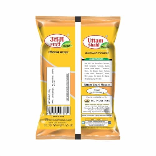 UTTAM SHAHI Indori Jeeravan Masala | Street-Style Poha & Chaat Masala | Authentic Indore Jiravan Powder | Sprinkle on Fruits, Raita & Snacks | No Added Preservatives, Homemade Taste (100 g (Pack of 1)) — image 2