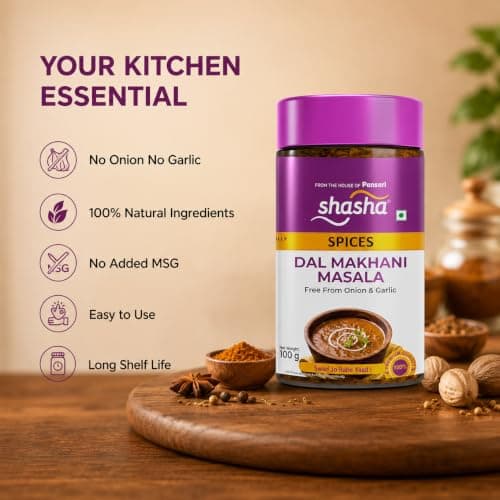 Shasha Dal Makhani Masala 100g - Spice Mix for Rich and Creamy Dal Makhani - No Onion or Garlic - From the House of Pansari — image 5