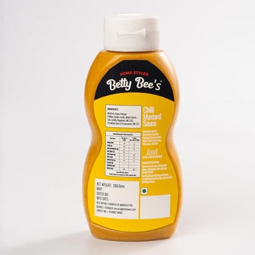 Betty Bee’s Chilli Mustard Sauce (200g) – Spicy, Tangy & All-Natural | Home-styled Indian Fusion | Vegan | Perfect with Snacks & Grills — image 2
