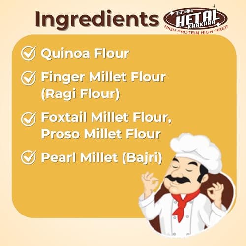Milets Khakhra JAIN | Gluten Free | Crispy| Ready To Eat | High Protein High Fiber| No Palm Oil | 200g Vacuum Pack Of 2 — image 4