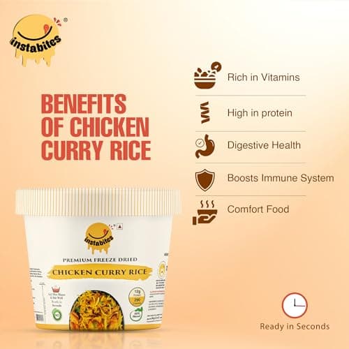 Instabites Ready To Eat Chicken Curry Rice Cup 65 gms, No Added Preservatives and Ready to Eat in Minutes - Pack of 1 — image 5