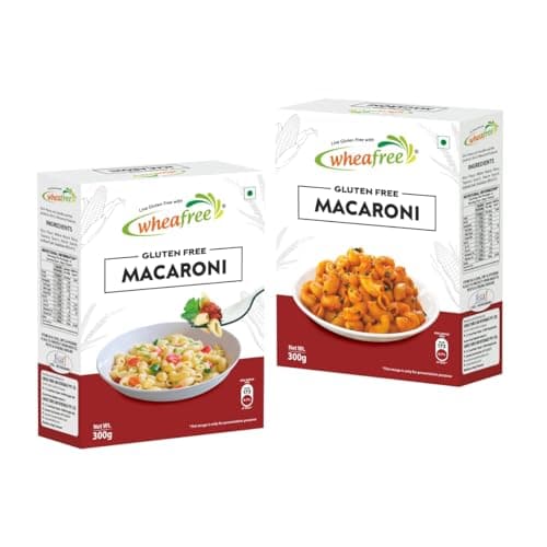Wheafree Gluten Free Macaroni (Pack of 2 x 300g each) | No Maida | No Trans Fat | No Cholesterol | Lactose Free | No MSG | Quick and Easy to Cook | Easy to Digest