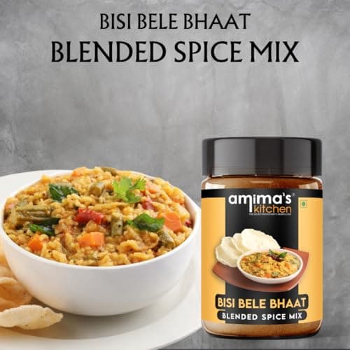 Amima's Kitchen Bisi Bele Bhaat Jain Spice Mix (No Onion No Garlic) – 100 Grams | Blended Spice Mix | For Healthy and Delicious Cooking | No Synthetic Flavour & Color | Ready Masala Powder — image 3