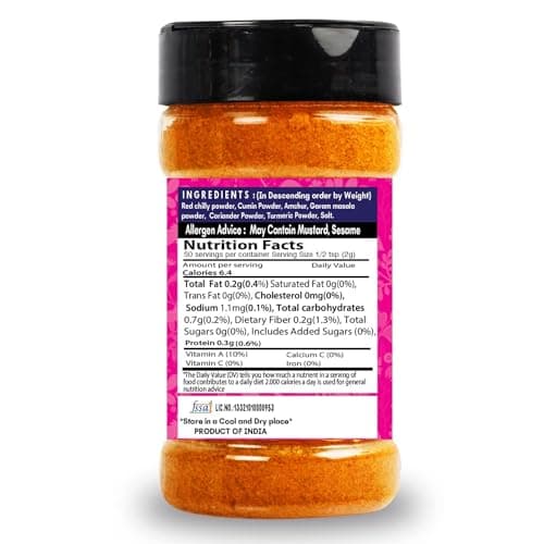 SARANZ Frankie Masala | Kathi Roll Masala Spice Mix | Tangy & Spicy Amchur Anardana Blend | For Rolls, Wraps, Paneer, Veg Kathi Roll, Chaat & Sandwiches | No Added Colors | 100g — image 2