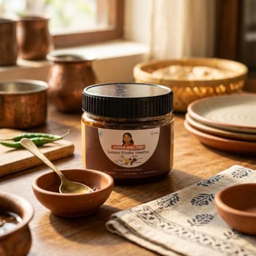 Achar Wali Didi Lemon Khatta Meetha Pickle | Homemade Oil-Free Nimbu ka Achar with No Onion or Garlic | Traditional Lemon Chunda Style Sweet & Sour Pickle | Didi's Taste, Indian (500g) — image 6