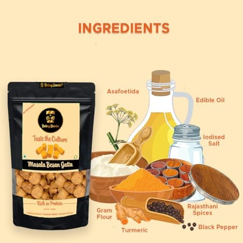 Being Bania Masala Besan Gatta, 250g | Homemade Rajasthani Gatte Sabzi | Marwari Gatta | Healthy and Protein Rich — image 2