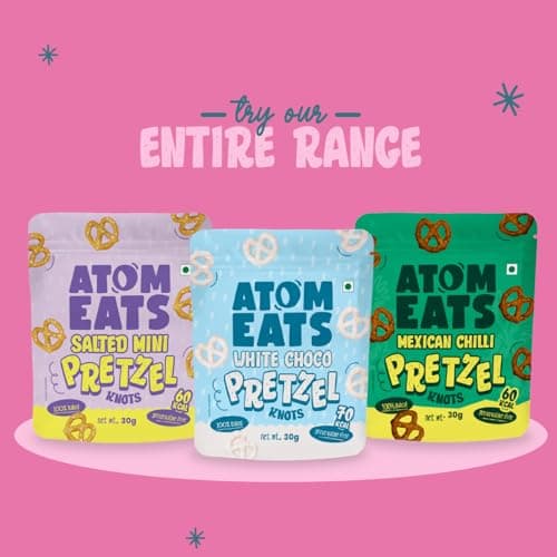Atom Eats | Strawberry Pretzels 30g | Pack of 1 | Mini Pretzel Knots | Luxurious Strawberry Flavoured , Elegant Swirls - Perfect Gourmet Snack for Coffee, Wine, and Desserts - Imported Gift Quality | 100% Baked | Preservative Free — image 7