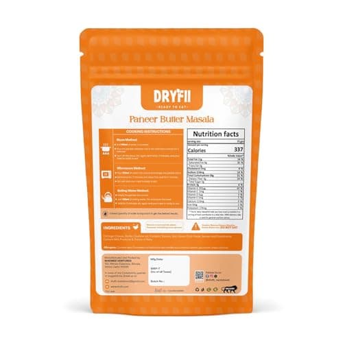 Dryfii Ready-to-Eat Instant Jain Paneer Butter Masala | Pure Veg | Freeze Dried | No Onion, No Garlic | Rehydrated Weight 215 g — image 2