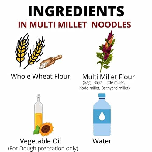 Naturally Yours Multi Millet Hakka Noodles | Ragi, Bajra, Little, Kodo & Barnyard Millet with Whole Wheat | No Maida, No Onion No Garlic, Jain Friendly, Vegan, Preservative Free | 180g Pack of 2 — image 6