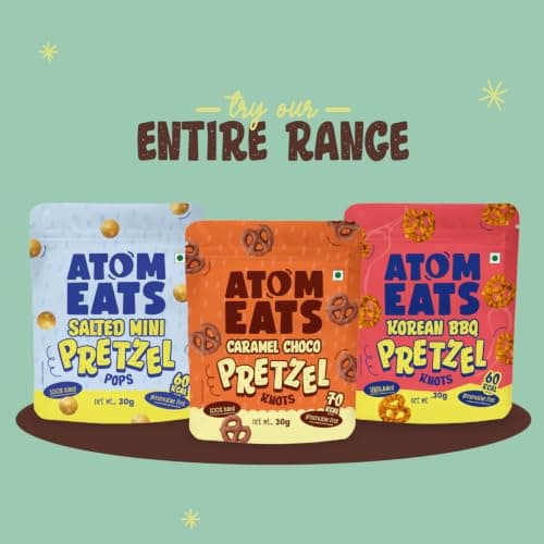 Atom Eats | Tiramisu Pretzels 30g - (Pack of 3) | Coffee & Cocoa Coated Dipped Pretzel Knots | Rich Choco - Perfect Gourmet Snack for Sharing, Parties - Imported Chocolates, Versatile Delight | 100% Baked | Preservative Free — image 7