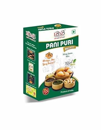 HBMB Pani Puri Masala Powder 50g (Pack of 2 - Total 100g) | Authentic Street Style Golgappa & Puchka Water Spice Mix | Chatpata Teekha Paani Puri Masala Combo