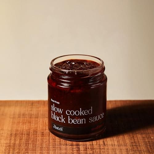 SMALLBATCH Root Free Slow Cooked Black Bean Sauce, Jain Friendly, No Onion No Garlic, Gourmet Condiment, Spread, Marinate, Saute, Stir-Fry, Dip, Tofu, Jbatch - 180gms