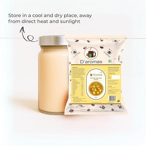 D'aromas Instant Mix Veg Soup 10Kg, Instant Premix Powder With No Onion & No Garlic, Instant Mix Powder, Veg Soup, No Artificial Flavour & Colour (Each 500gm) (Pack Of 20) — image 5