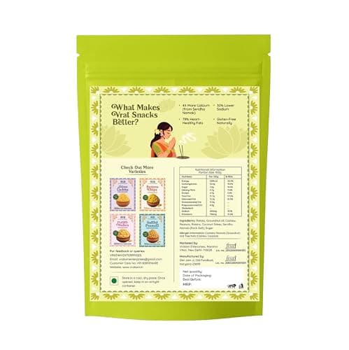 Vratam Falhari Trail Mix | Healthy Homemade Namkeen for Diet | No Onion No Garlic No Palm Oil | Guilt Free Snacks made in Groundnut Oil | Sweet and Salty Mixture for Home | 190G (pack of 1) — image 3
